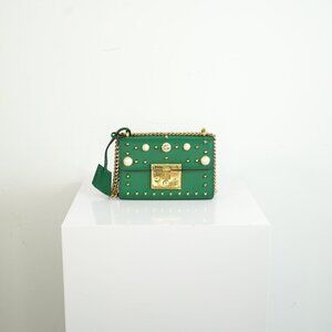 Gucci Emerald Green Small Padlock Shoulder Bag